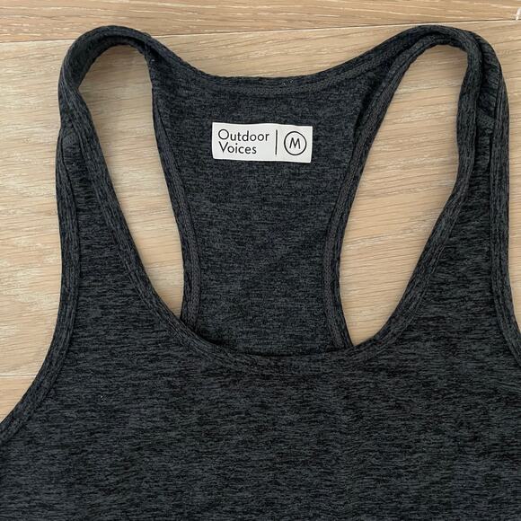 Outdoor Voices Cloudknit Tank Top Gray Black Medium - Picture 3 of 3